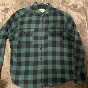 Goodfellow green plaid flannel men’s XL